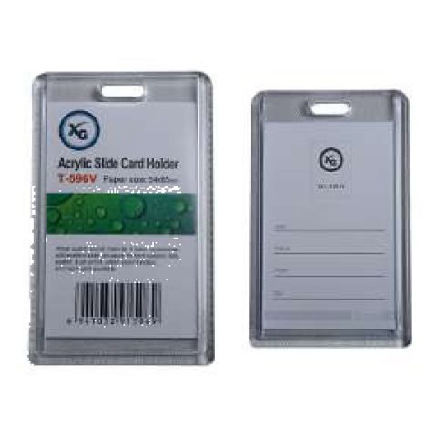Acrylic slide card holder, vertical (T-596V)