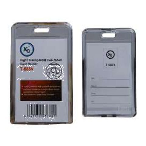 High-transparent two-faced card holder (T-688V)