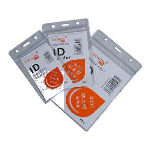 Waterproof PVC ID holder, vertical