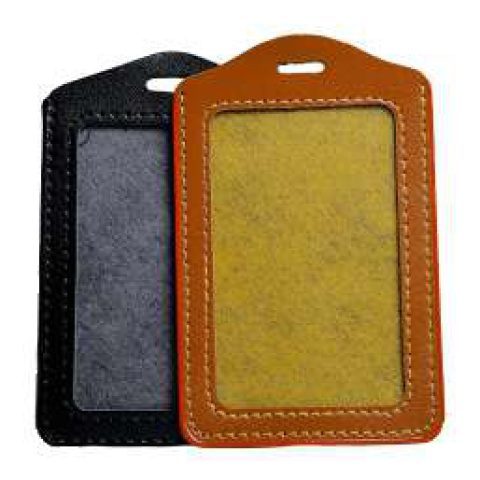 PU leather ID card holder, vertical