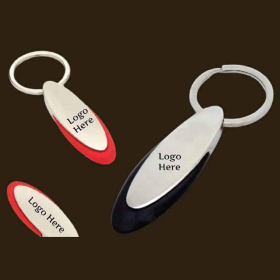 Oval ring keychain