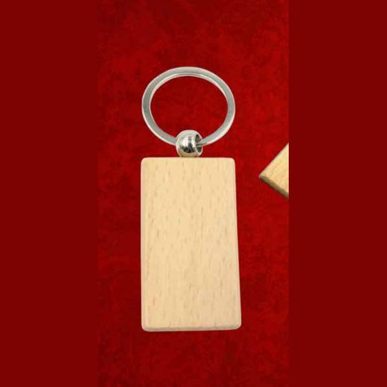 Wooden keychain, rectangle