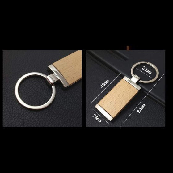 Bamboo keychain, rectangle