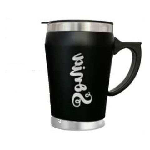 Steel mug with handle, 350 ml