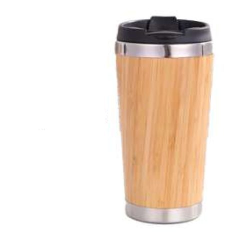 Bamboo travel mug with flip lid, 450 ml