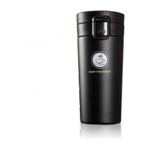 Insulated coffee mug with locking lid, 500 ml approx.